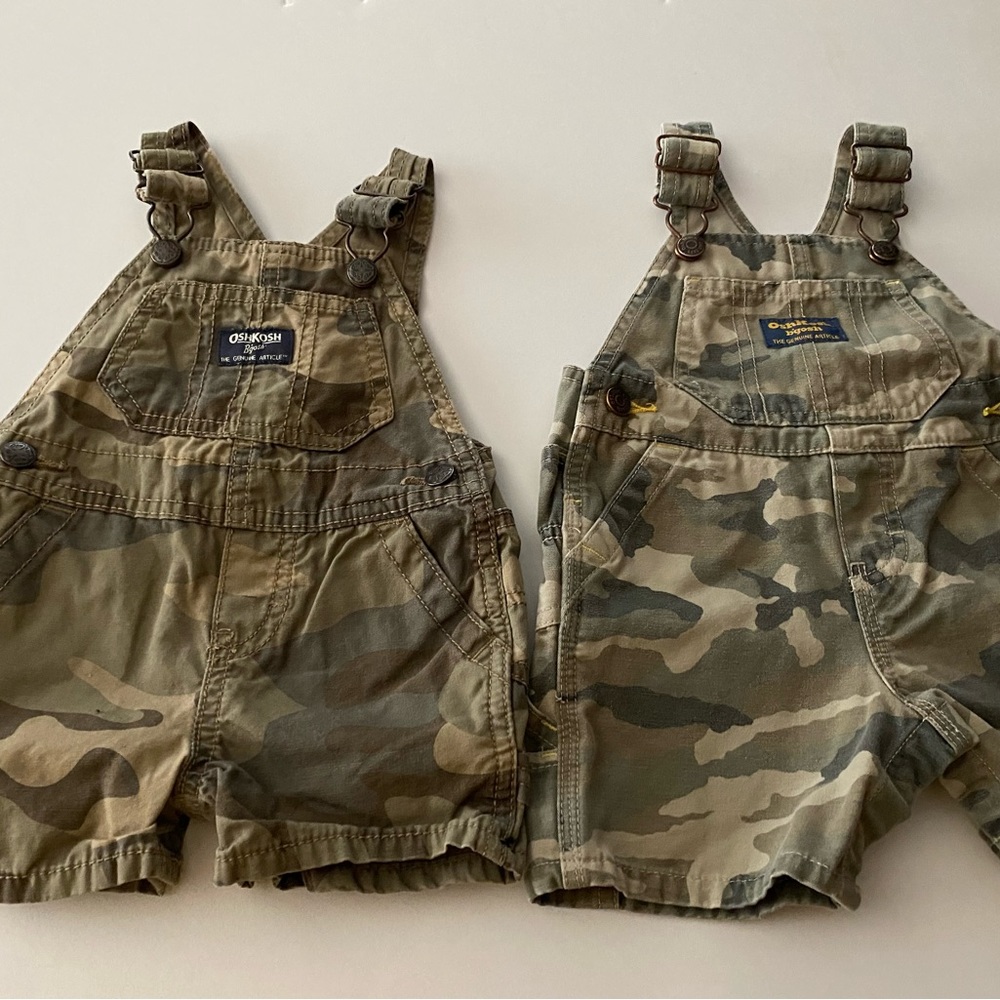 (Set of 2) Oshkosh B Gosh bib camo shorts